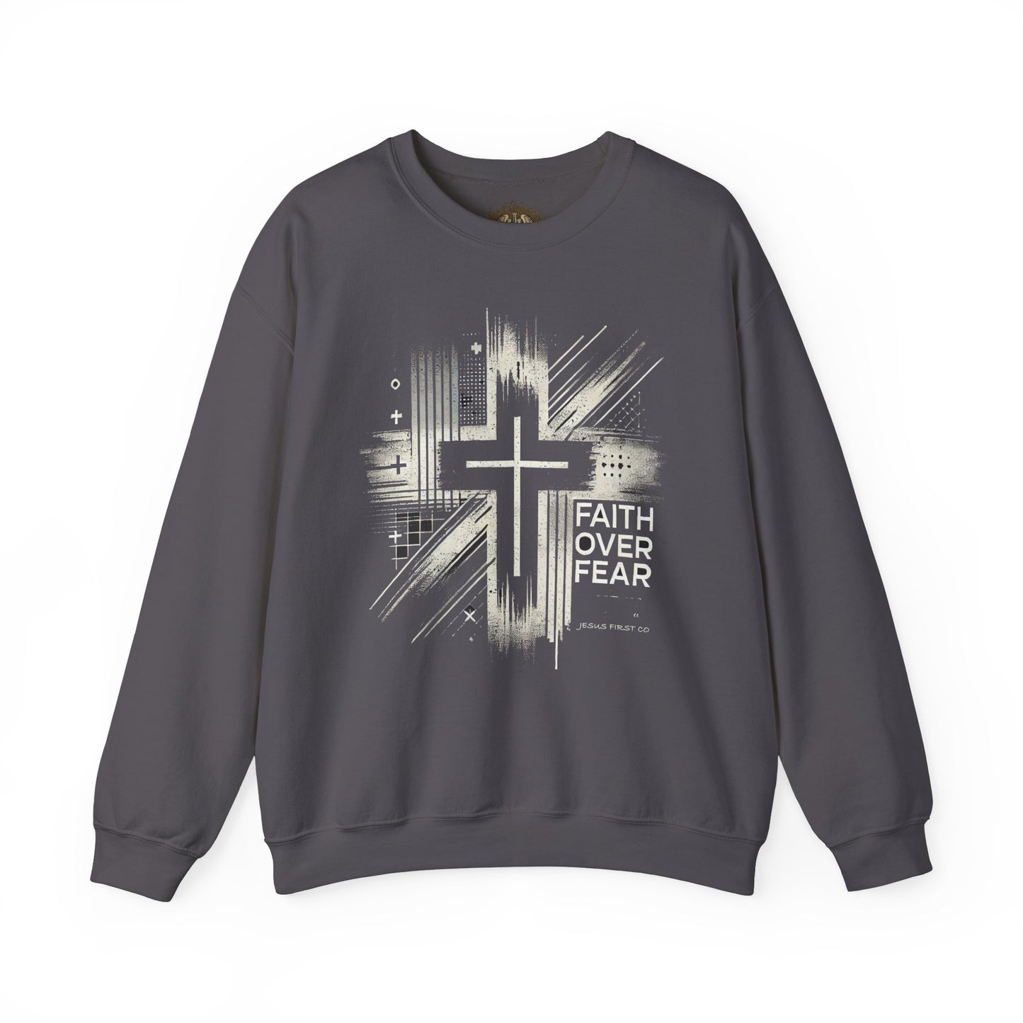 Jesus Graphic Crewneck Sweatshirt for Faith Enthusiasts