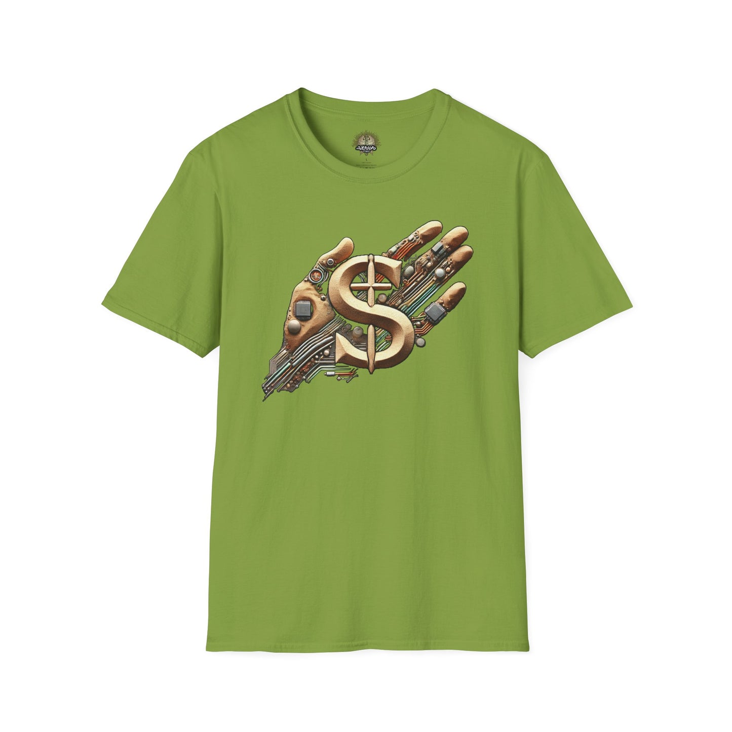 Vintage Robotic Hand Dollar Sign Unisex Softstyle T-Shirt