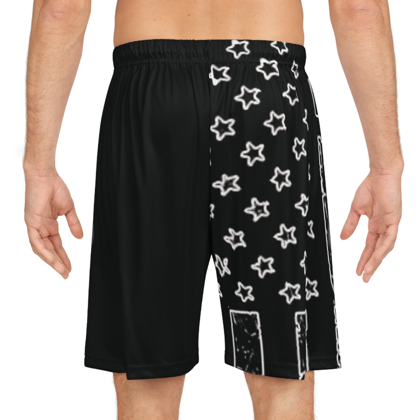 Basketball Shorts with Flag/Cross