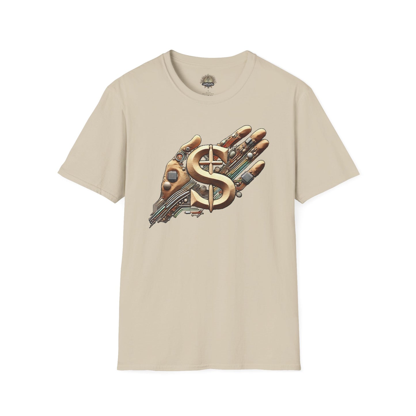 Vintage Robotic Hand Dollar Sign Unisex Softstyle T-Shirt