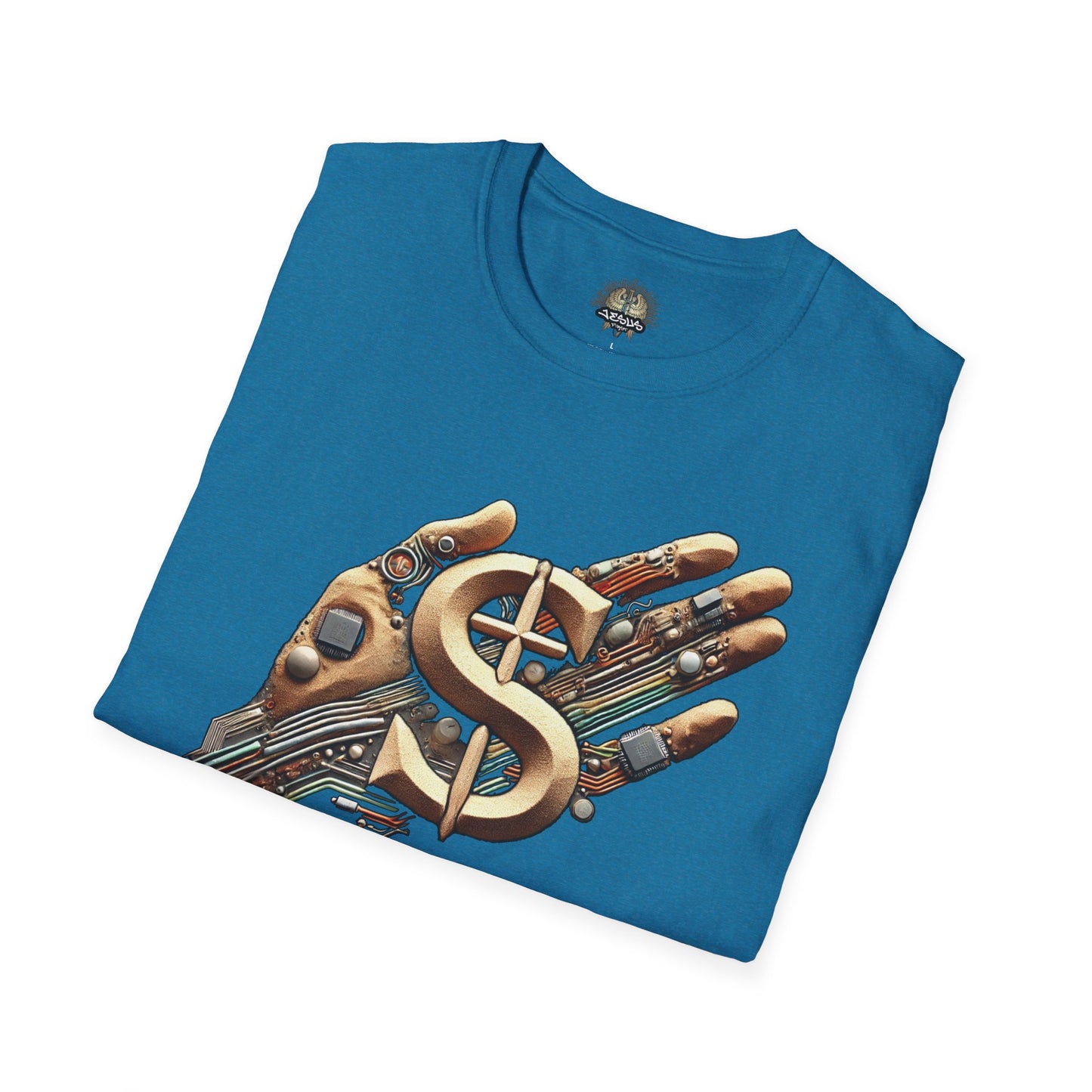 Vintage Robotic Hand Dollar Sign Unisex Softstyle T-Shirt