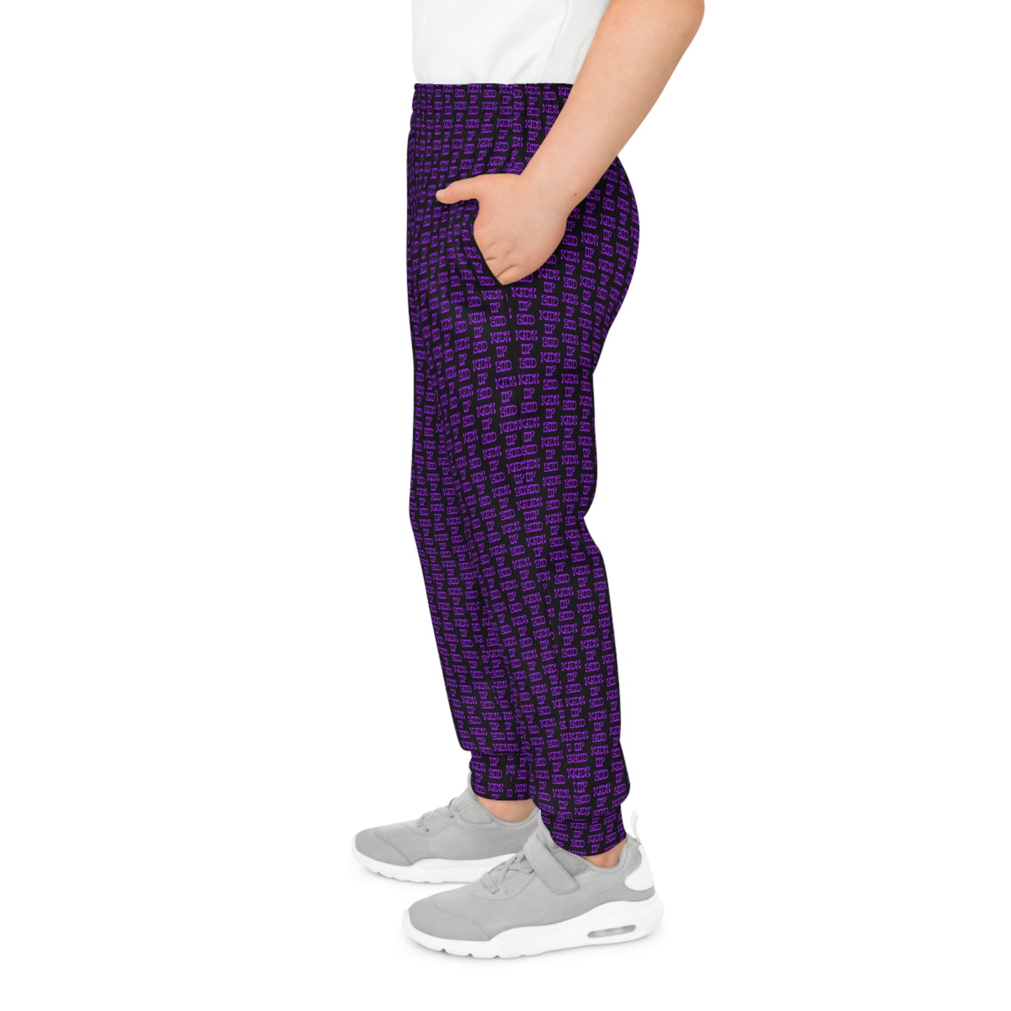 Trendy Youth Joggers in Purple - Stylish & Comfortable Activewear for Kids