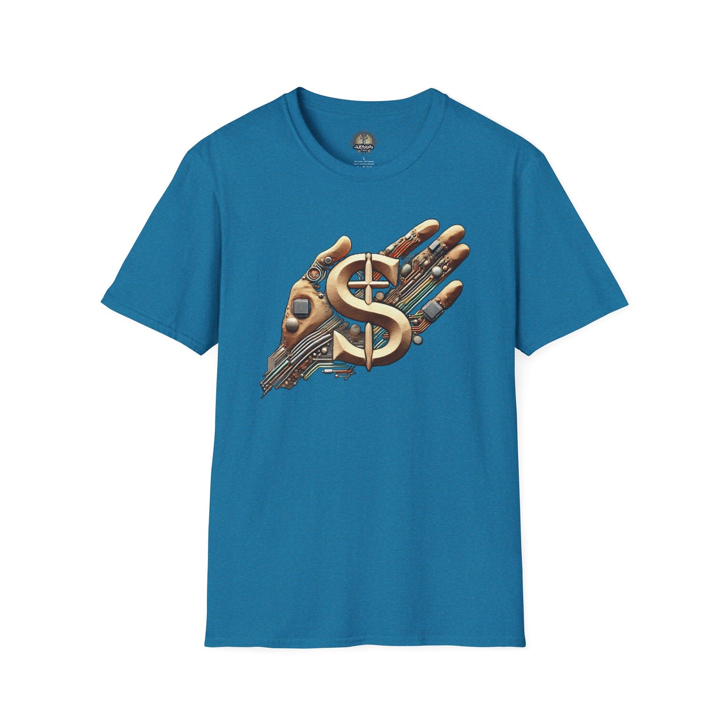 Vintage Robotic Hand Dollar Sign Unisex Softstyle T-Shirt