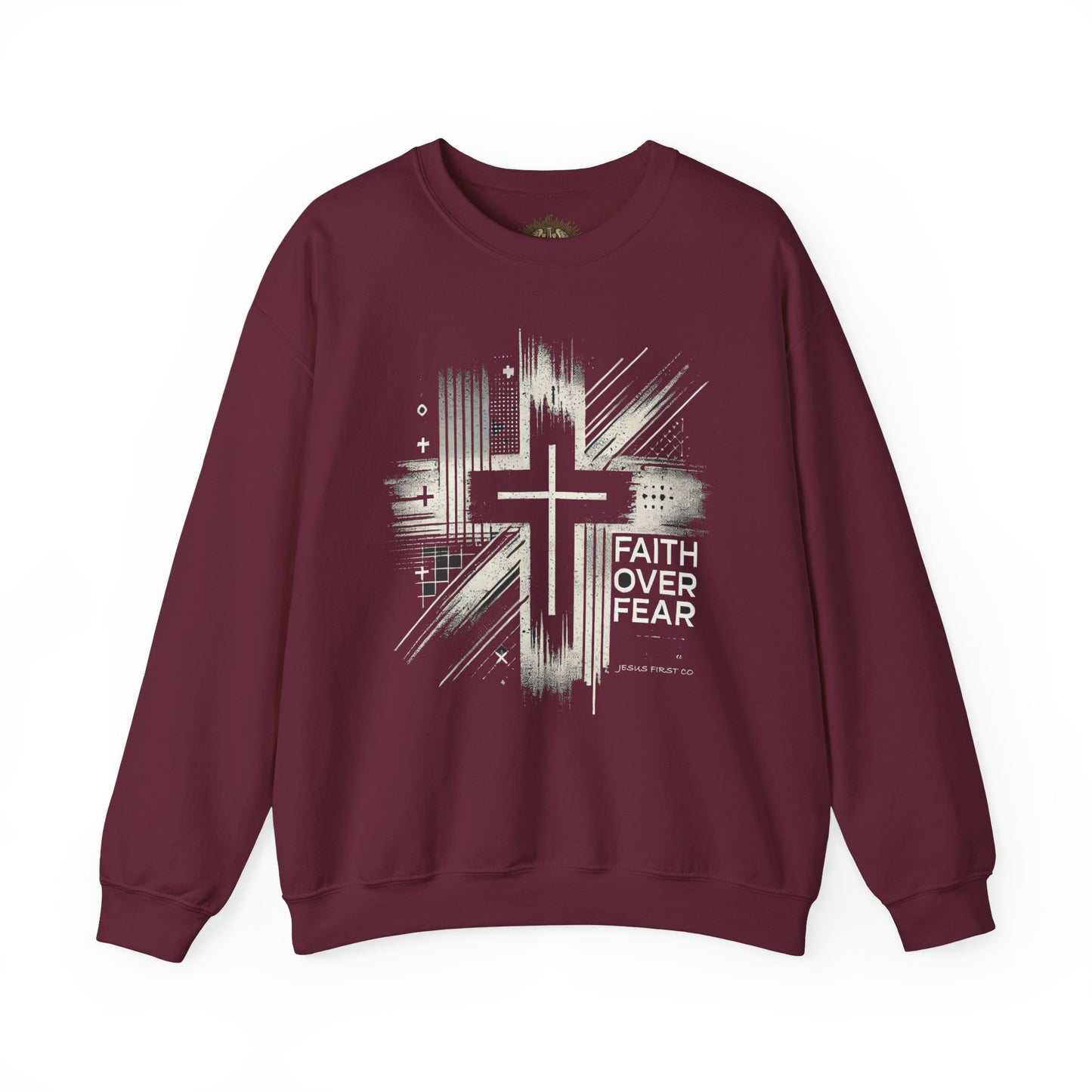 Jesus Graphic Crewneck Sweatshirt for Faith Enthusiasts