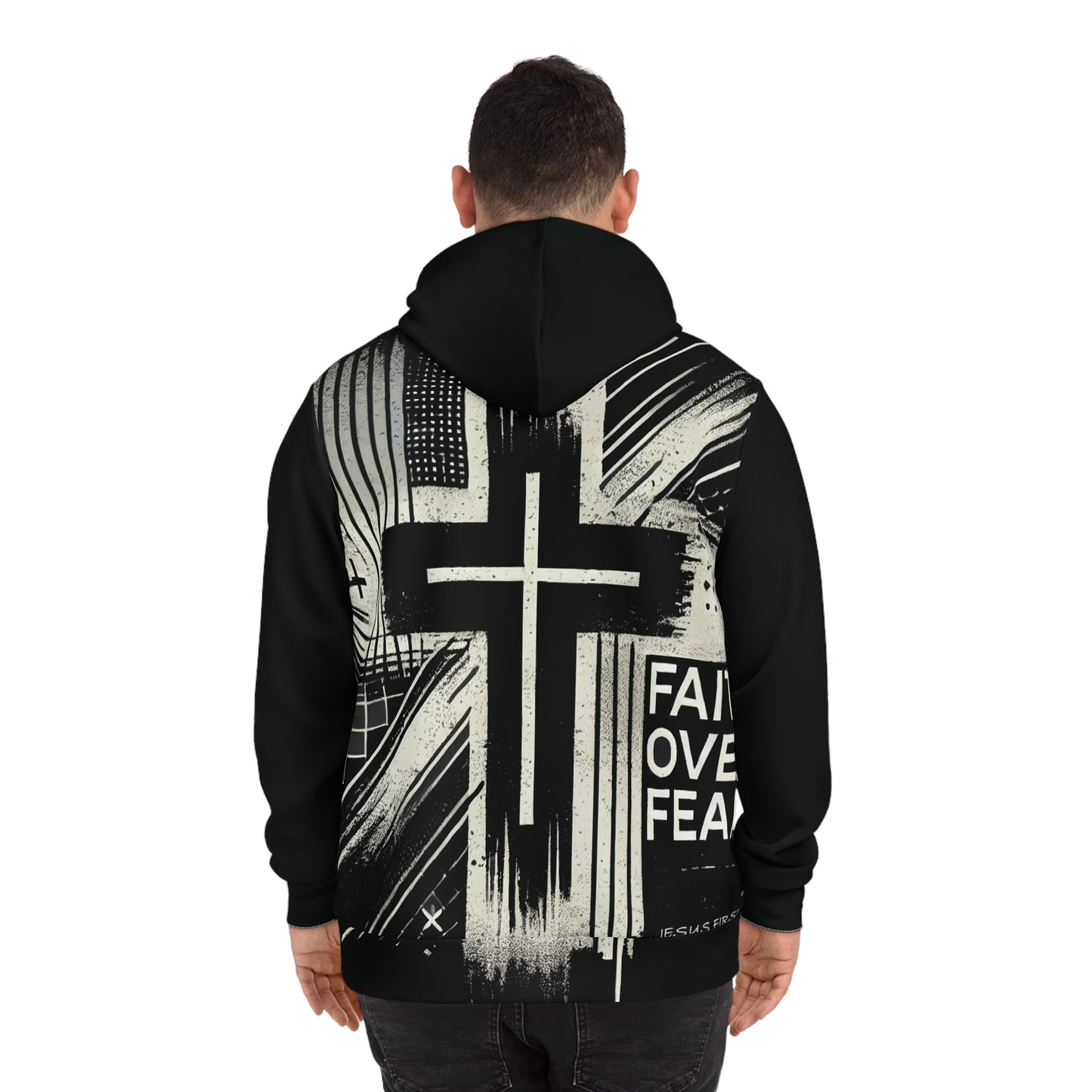 Jesus First Bandana Print Hoodie