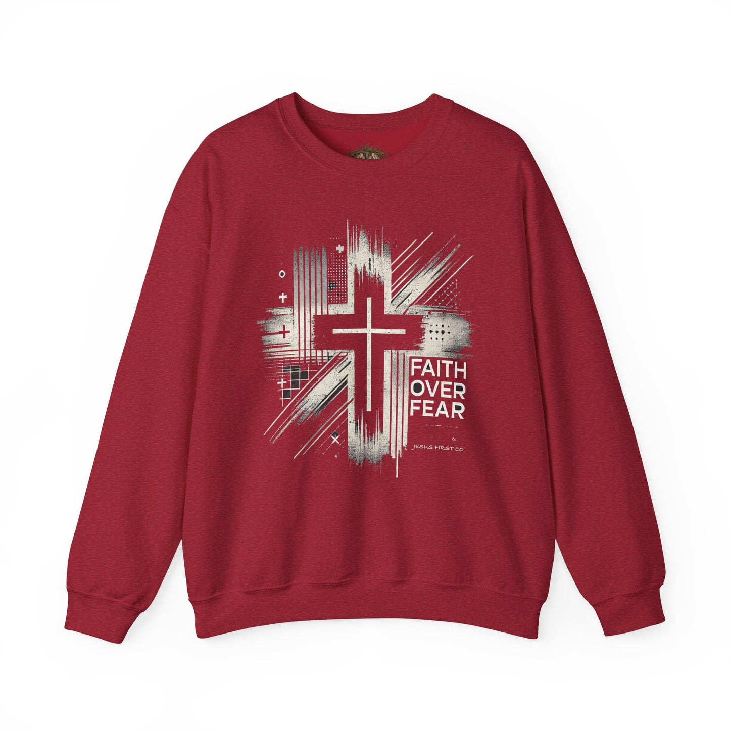 Jesus Graphic Crewneck Sweatshirt for Faith Enthusiasts