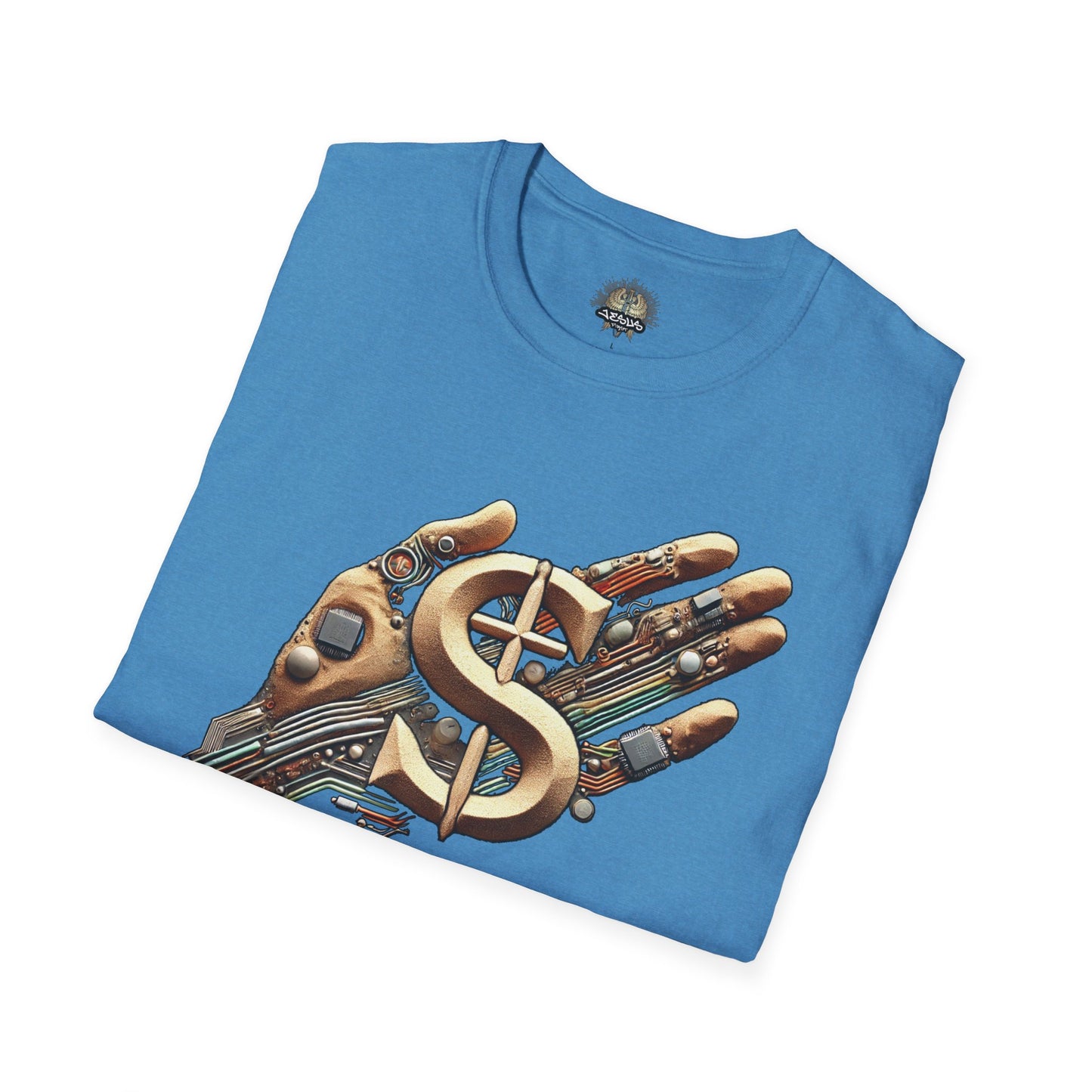Vintage Robotic Hand Dollar Sign Unisex Softstyle T-Shirt