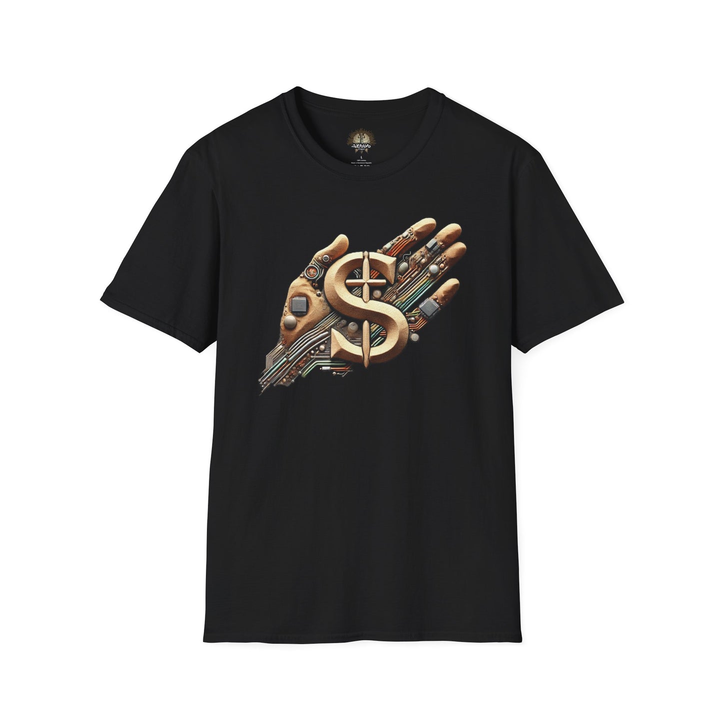 Vintage Robotic Hand Dollar Sign Unisex Softstyle T-Shirt
