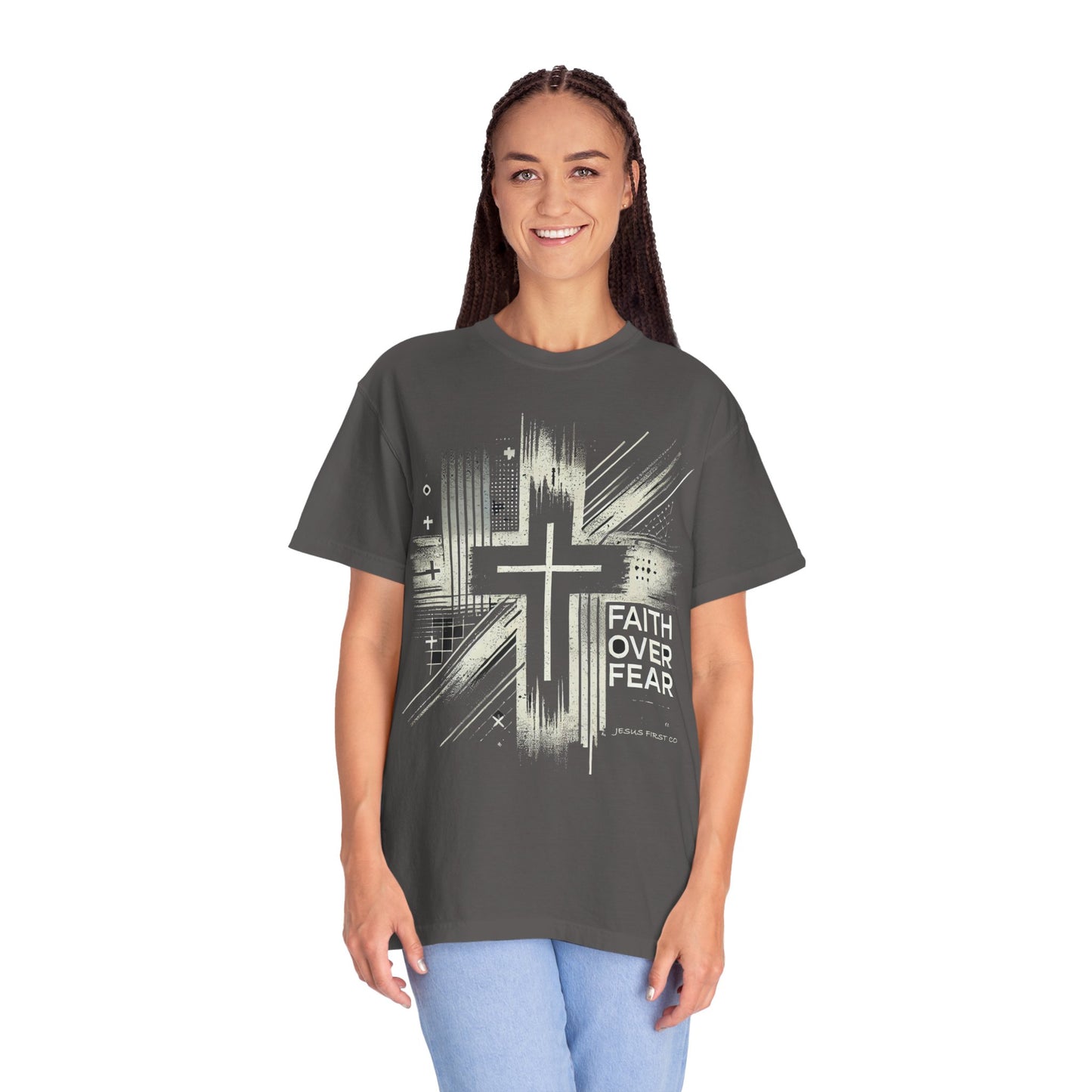 Faith Over Fear Unisex Garment-Dyed T-Shirt