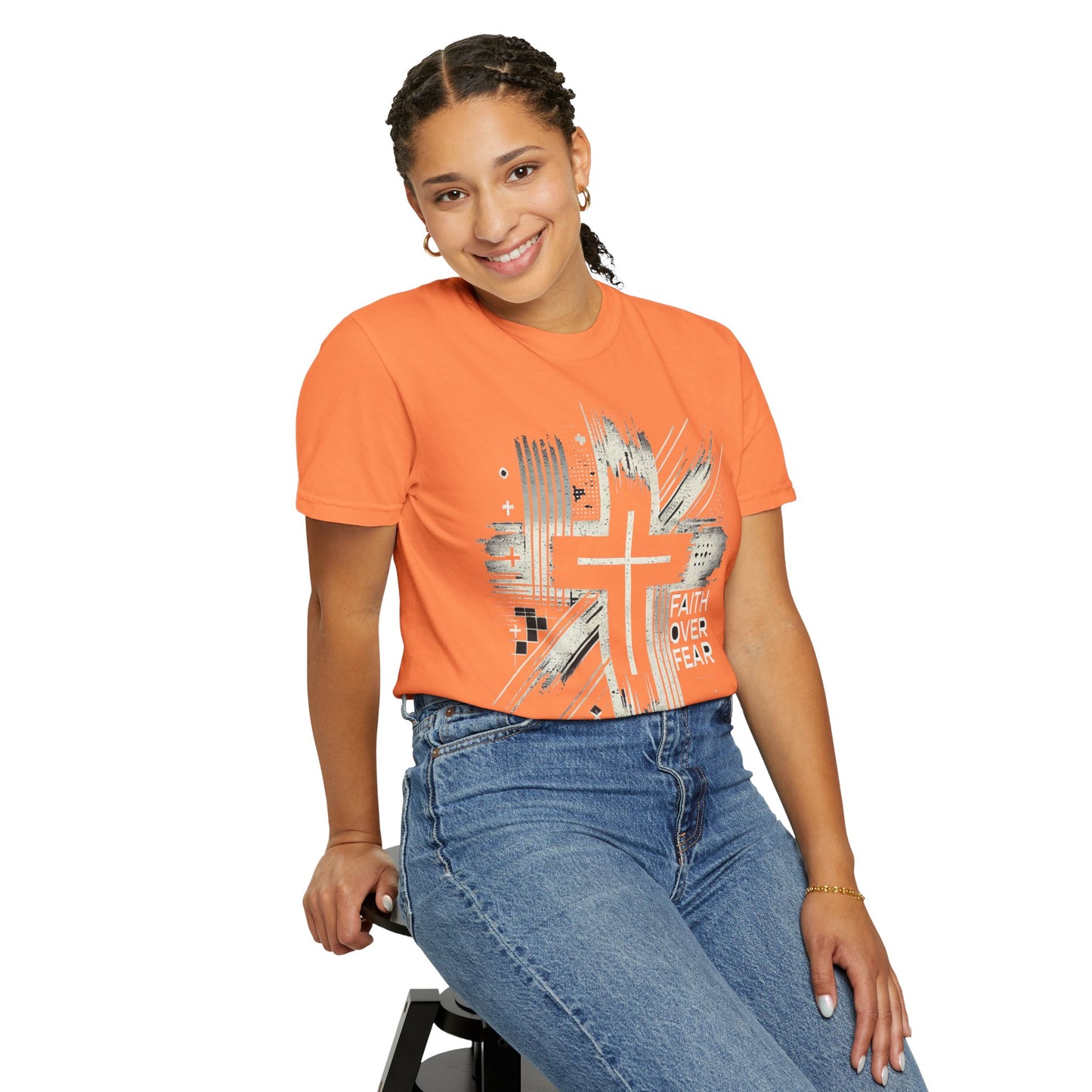 Faith Over Fear Unisex Garment-Dyed T-Shirt