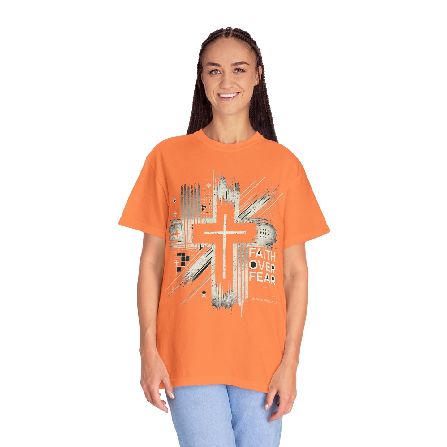 Faith Over Fear Unisex Garment-Dyed T-Shirt