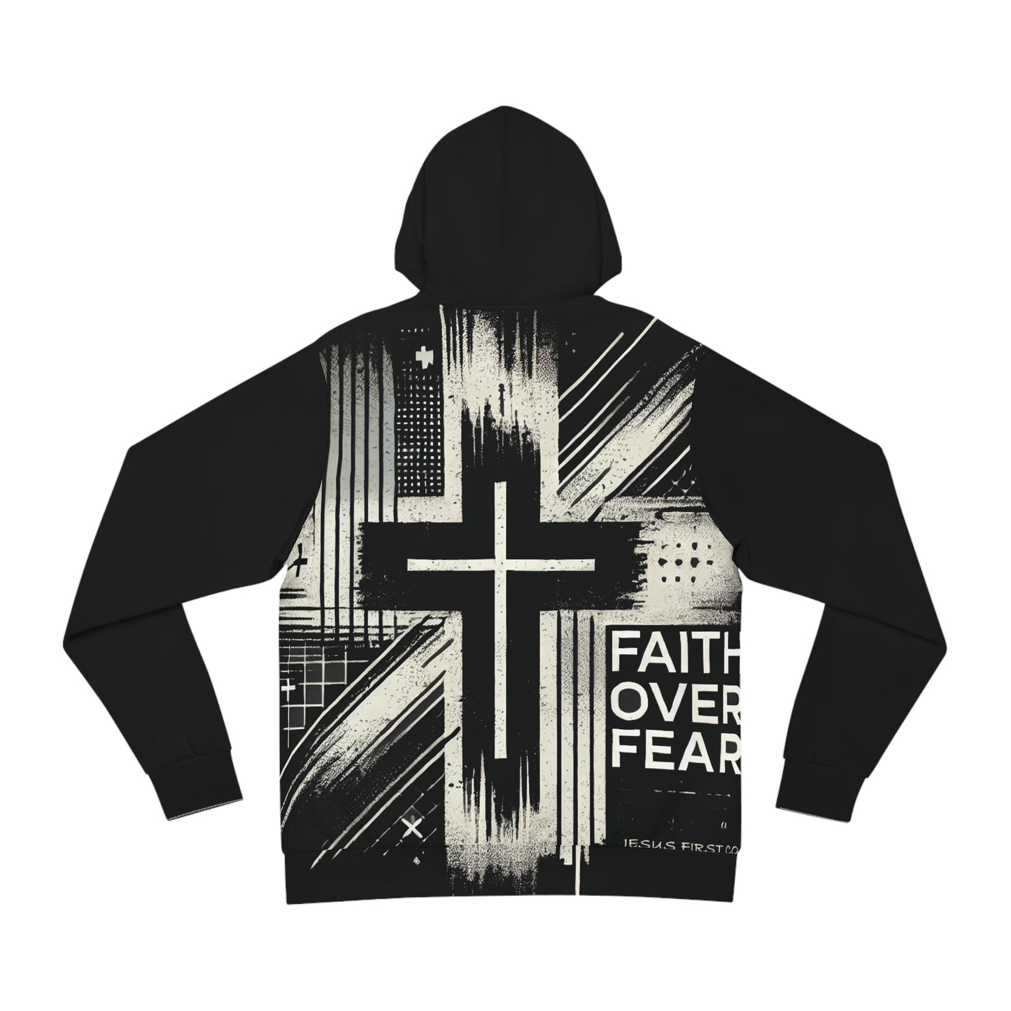 Jesus First Bandana Print Hoodie