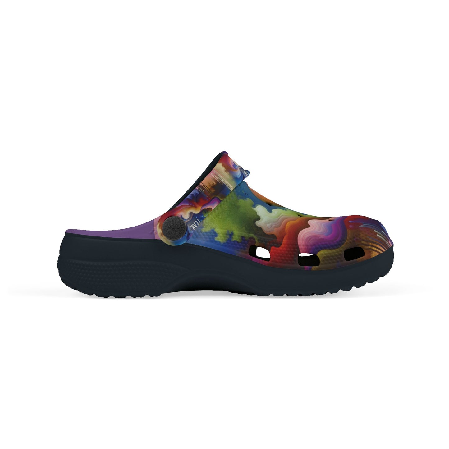 Colorful Kids' crocs - "Faith Over Fear" Inspirational Foam Slip-Ons