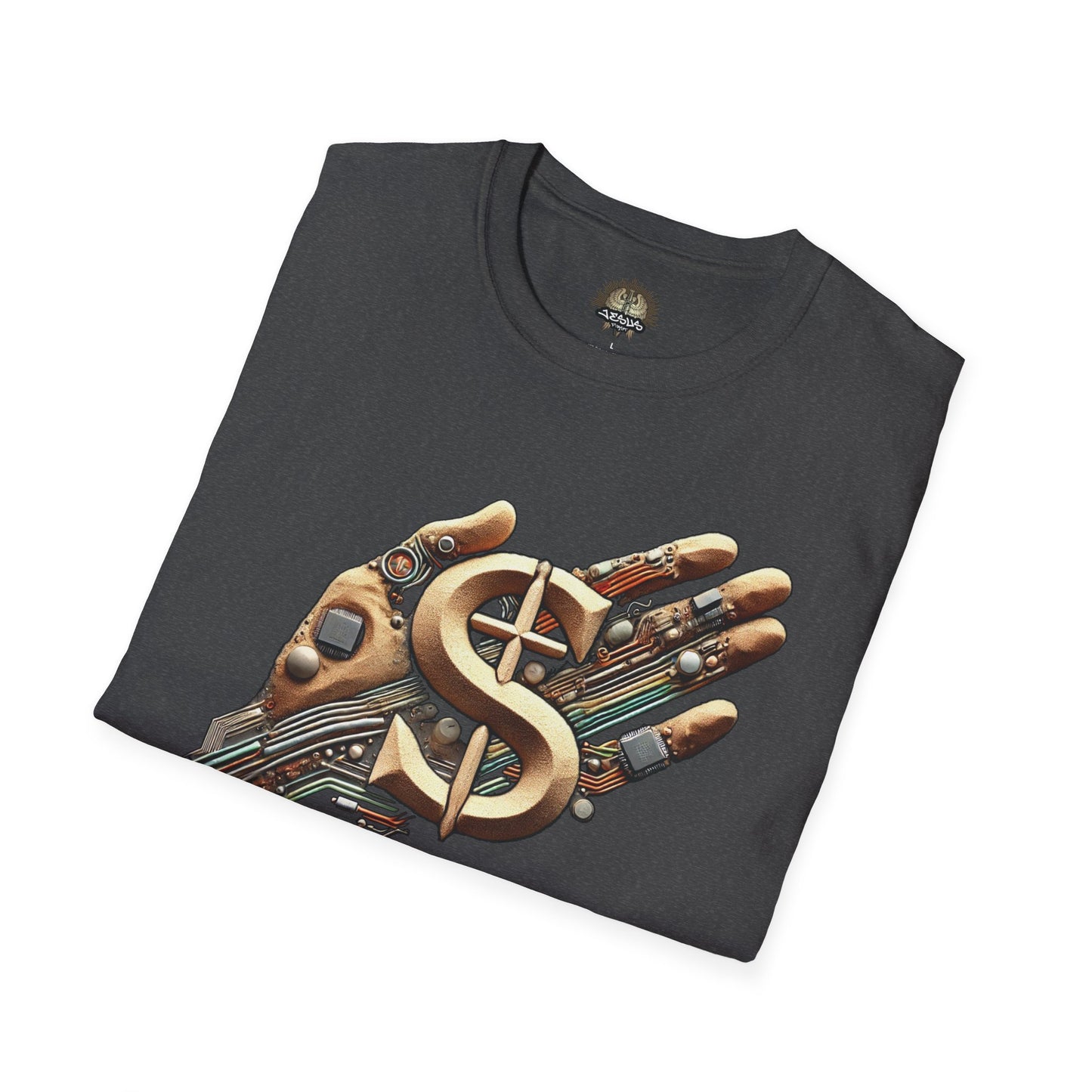 Vintage Robotic Hand Dollar Sign Unisex Softstyle T-Shirt