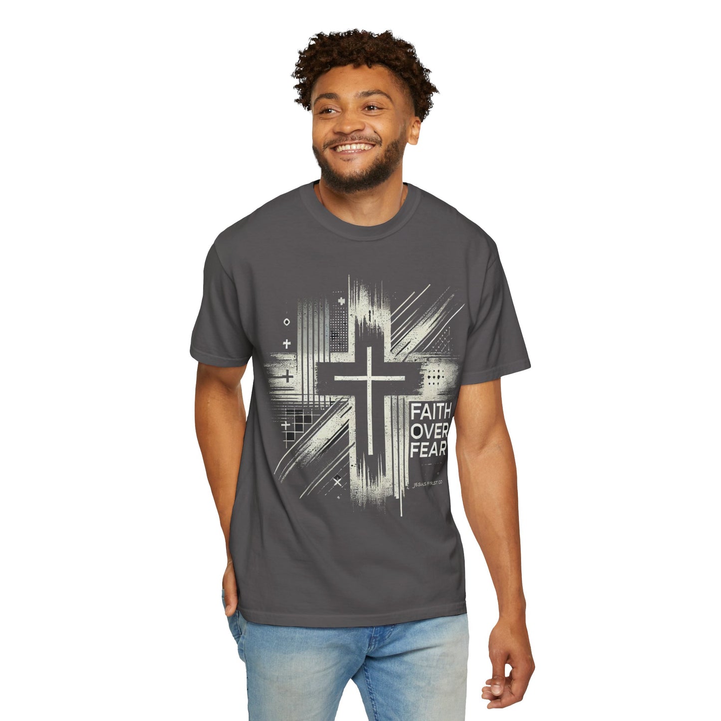 Faith Over Fear Unisex Garment-Dyed T-Shirt