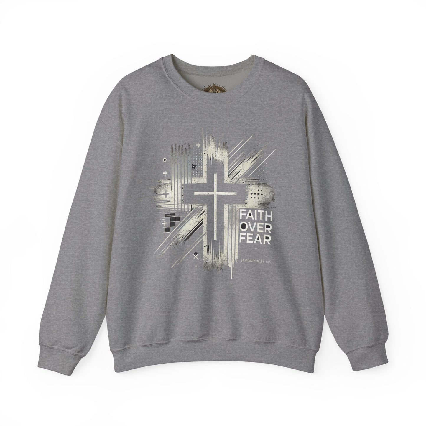 Jesus Graphic Crewneck Sweatshirt for Faith Enthusiasts