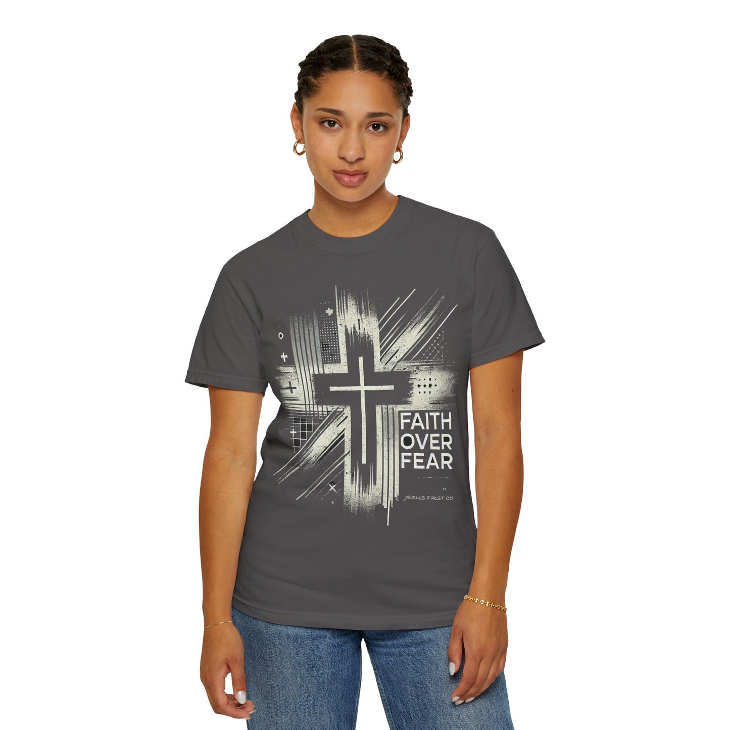 Faith Over Fear Unisex Garment-Dyed T-Shirt