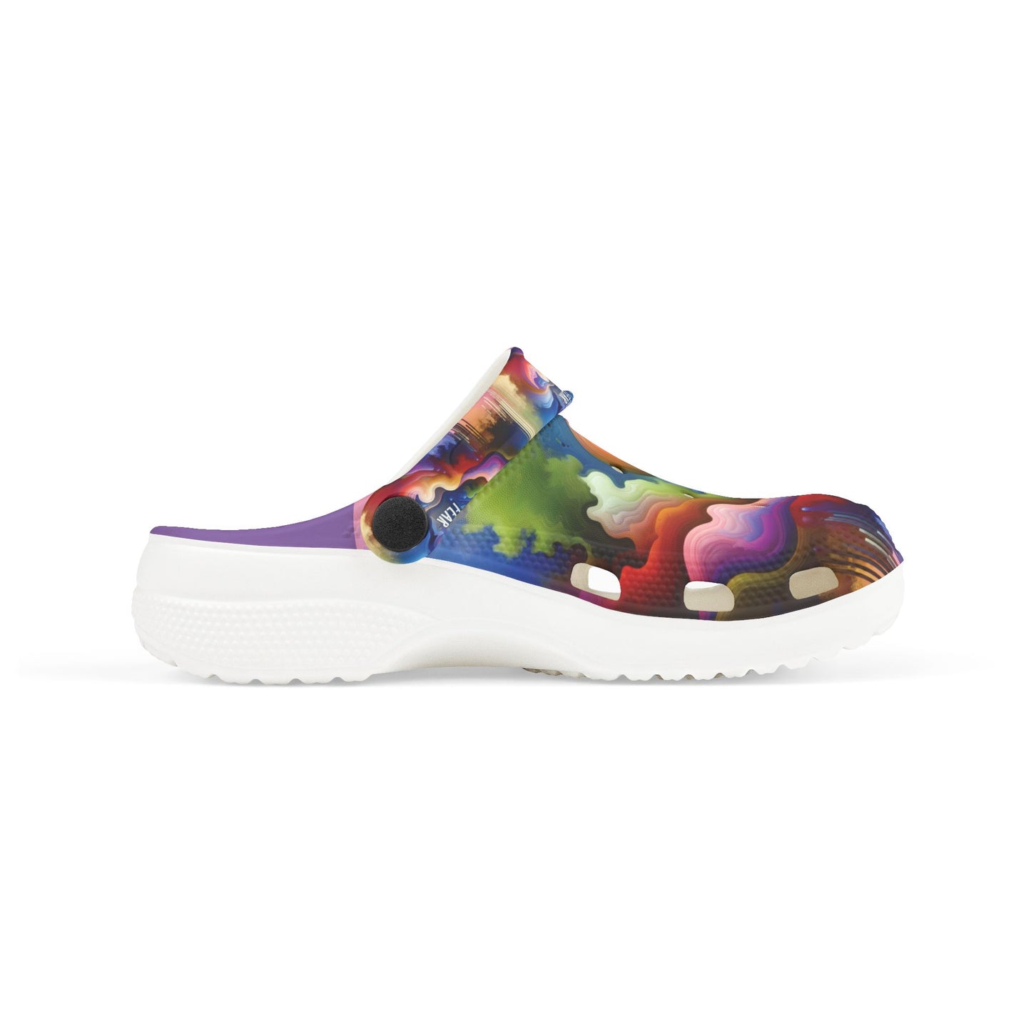 Colorful Kids' crocs - "Faith Over Fear" Inspirational Foam Slip-Ons