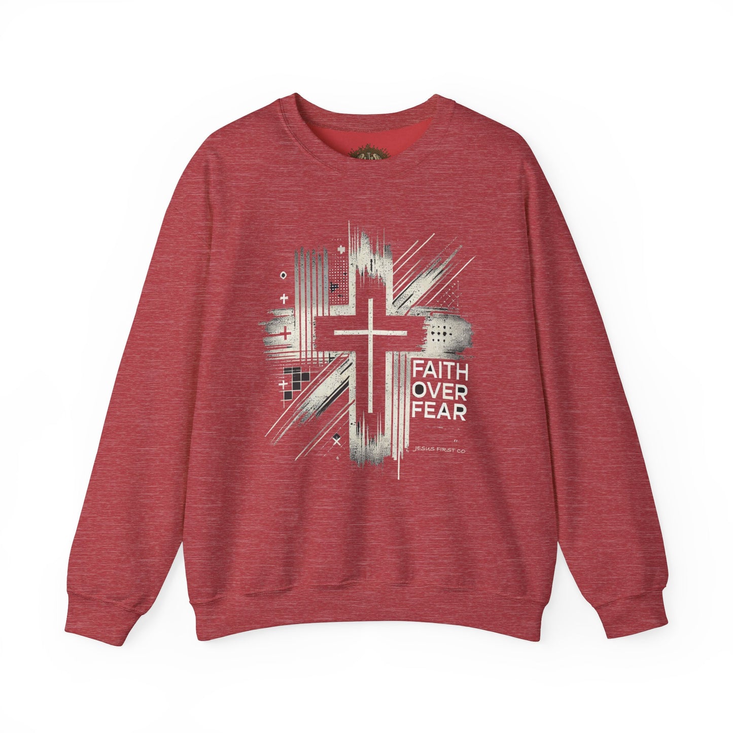 Jesus Graphic Crewneck Sweatshirt for Faith Enthusiasts