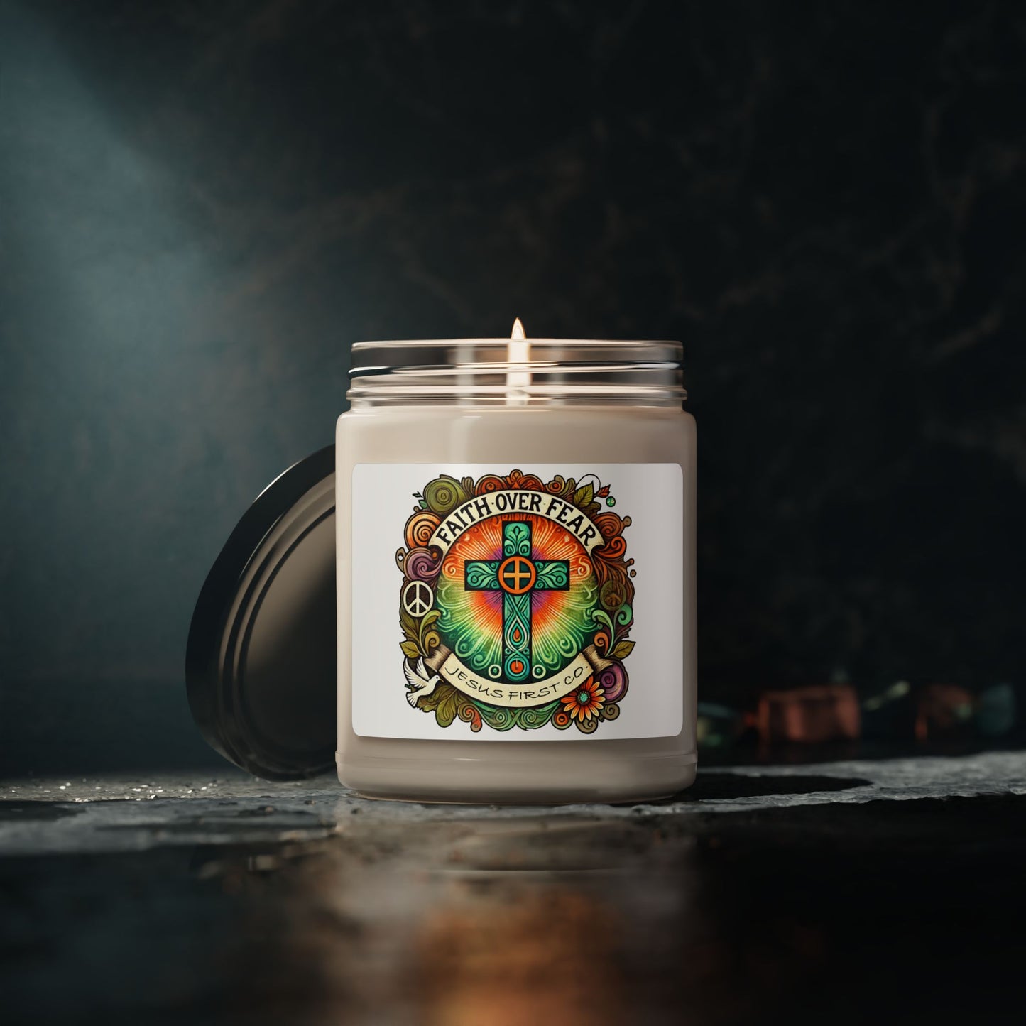 100% American Made Faith Over Fear Scented Candle