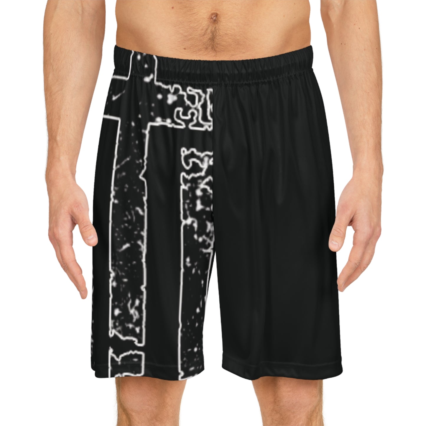 Basketball Shorts with Flag/Cross