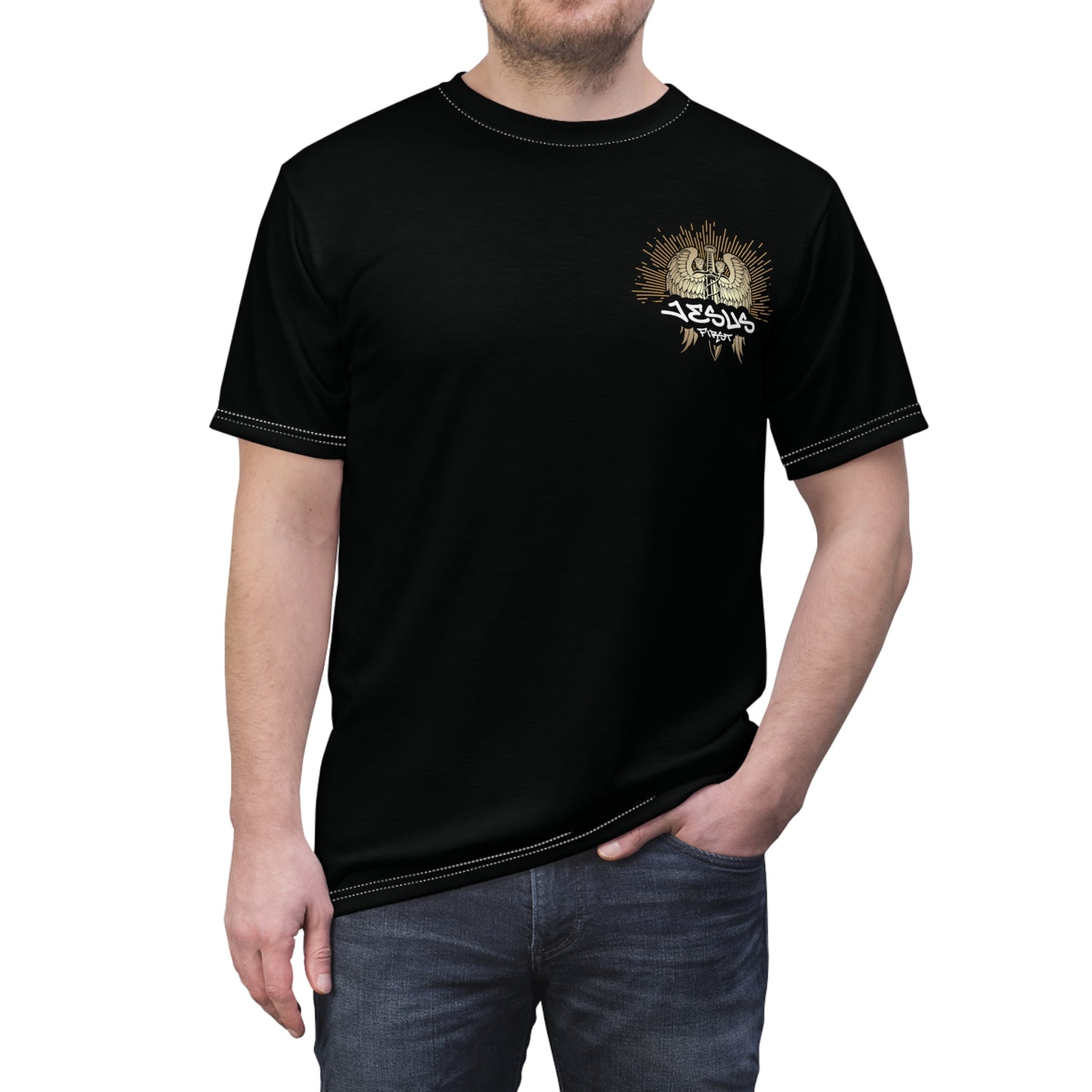 Cut & Sew Tee - Faith over fear Made in USA
