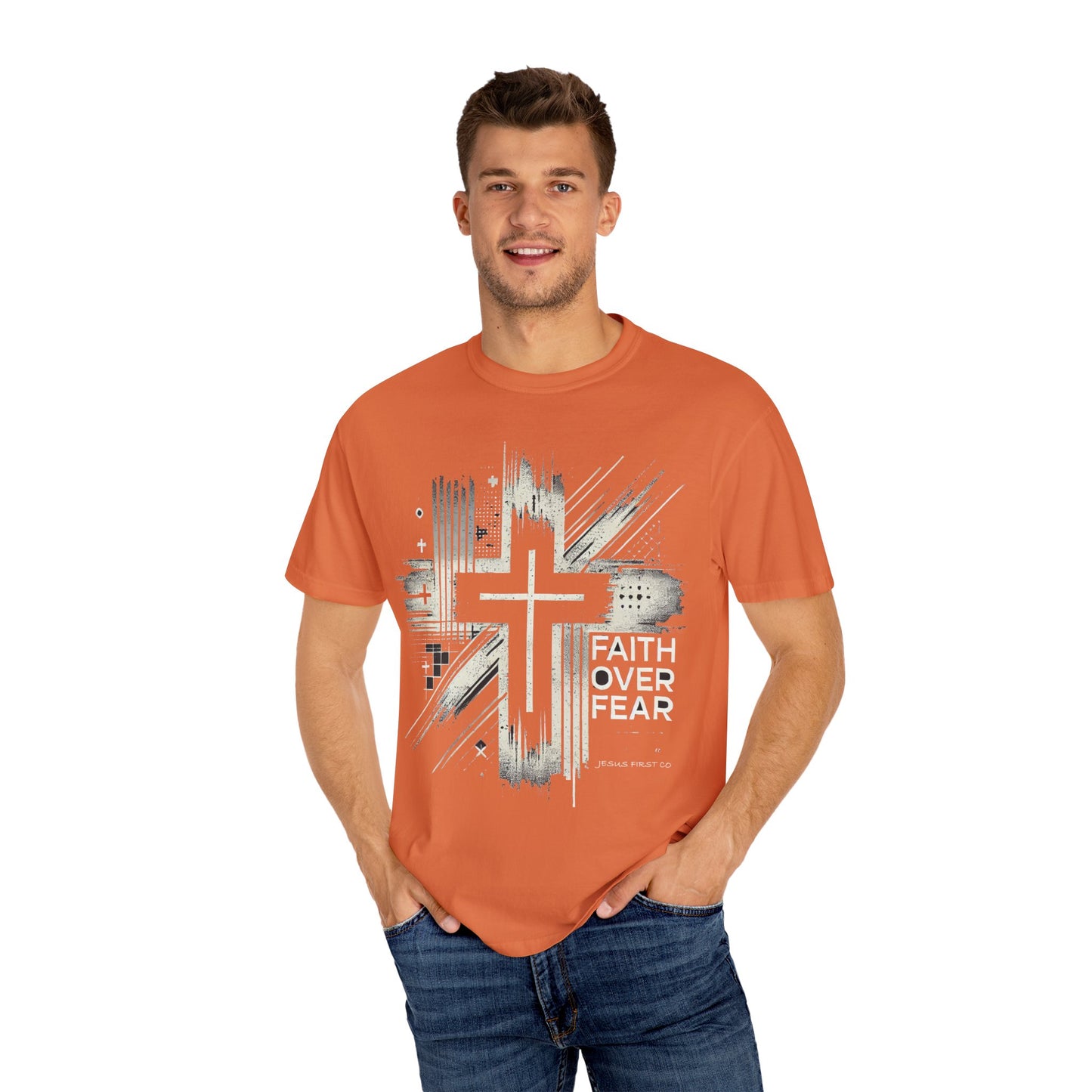 Faith Over Fear Unisex Garment-Dyed T-Shirt