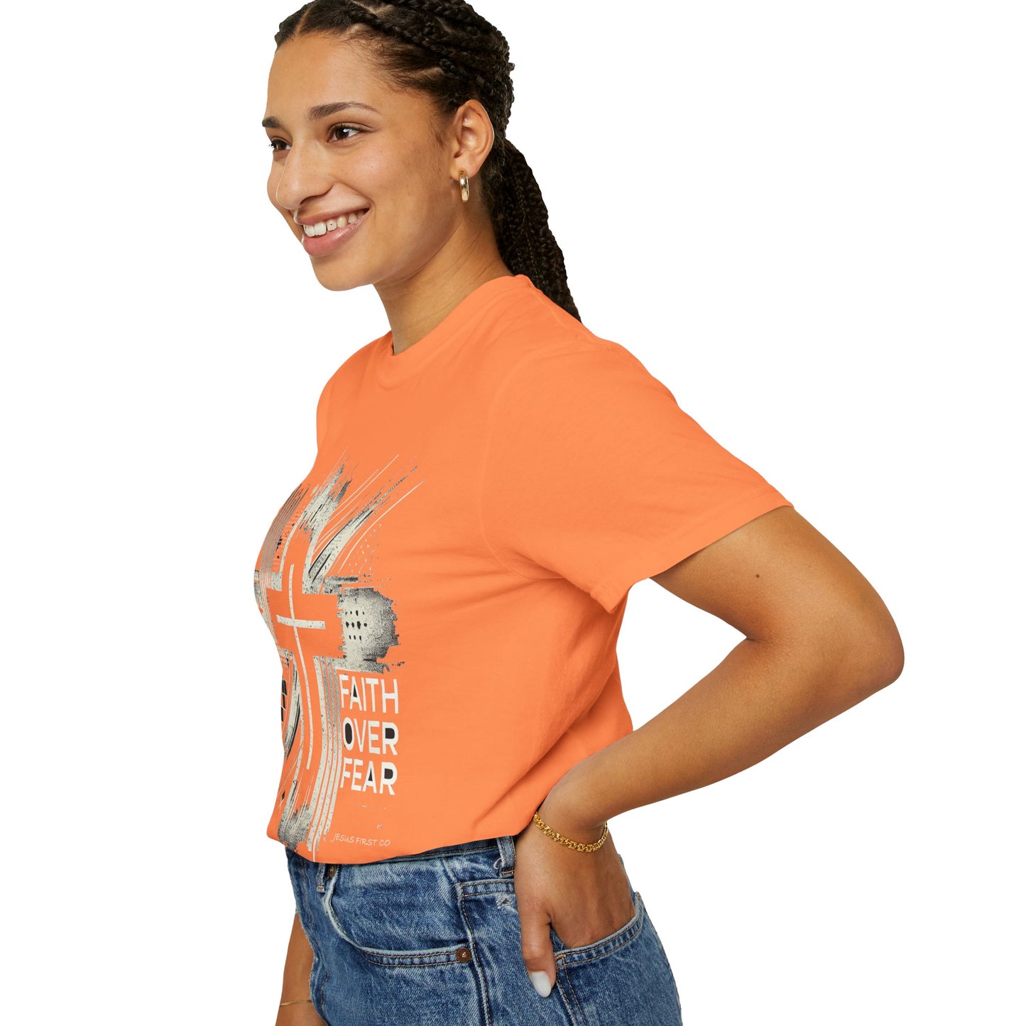 Faith Over Fear Unisex Garment-Dyed T-Shirt