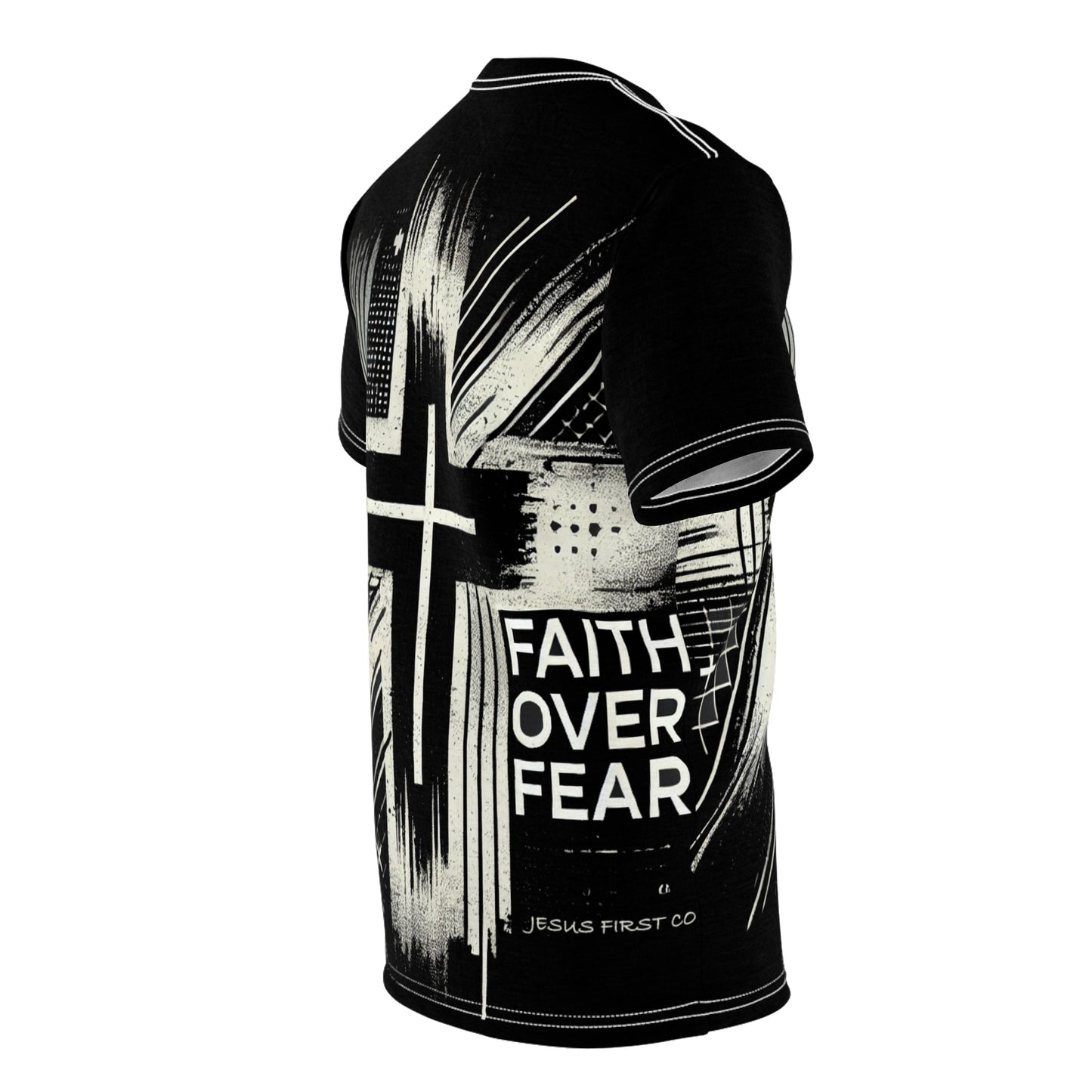 Faith Over Fear Unisex Cut & Sew Tee - Inspirational Christian T-Shirt