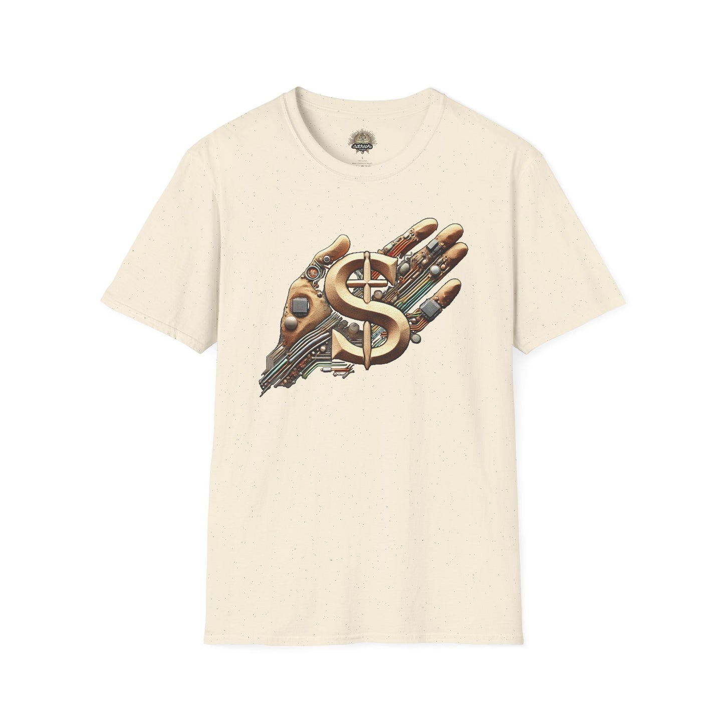 Vintage Robotic Hand Dollar Sign Unisex Softstyle T-Shirt