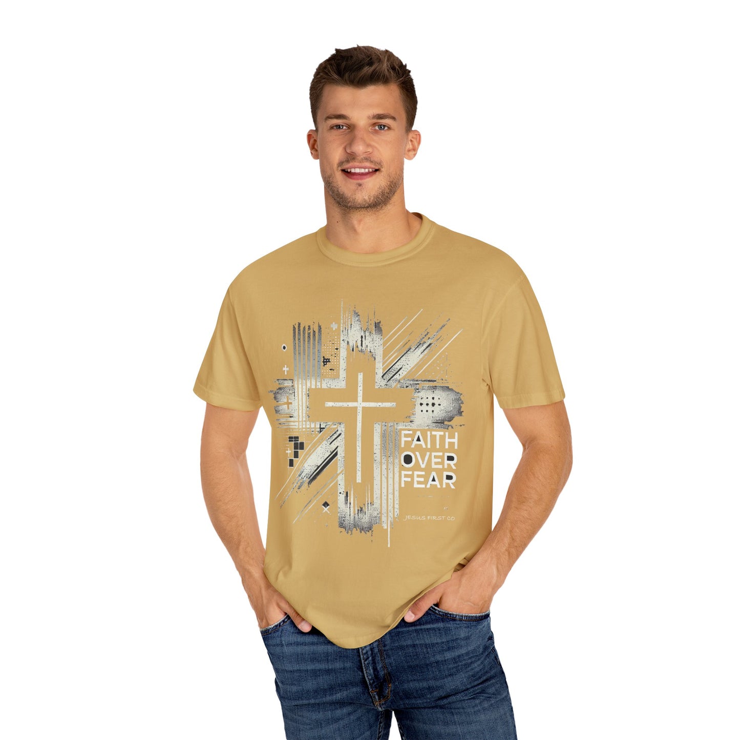 Faith Over Fear Unisex Garment-Dyed T-Shirt