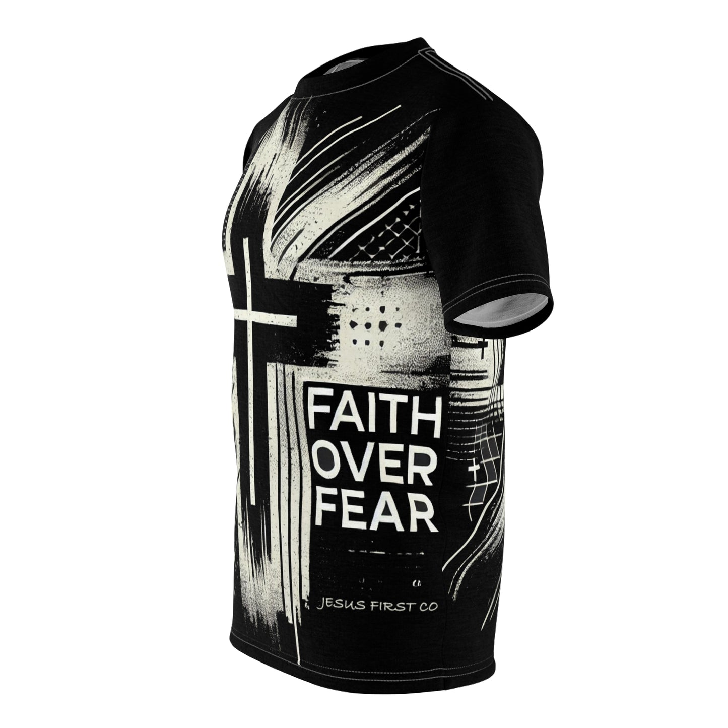Faith Over Fear Unisex Cut & Sew Tee - Inspirational Christian T-Shirt