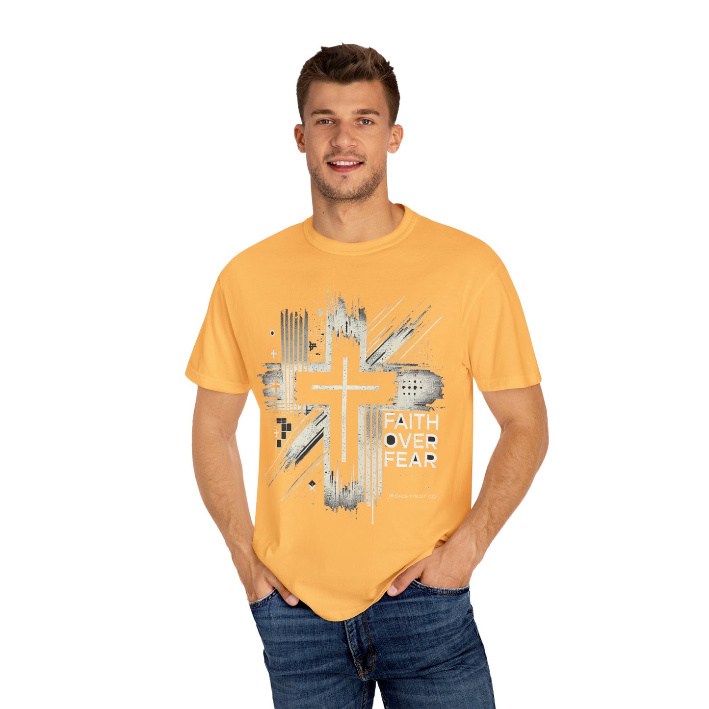 Faith Over Fear Unisex Garment-Dyed T-Shirt