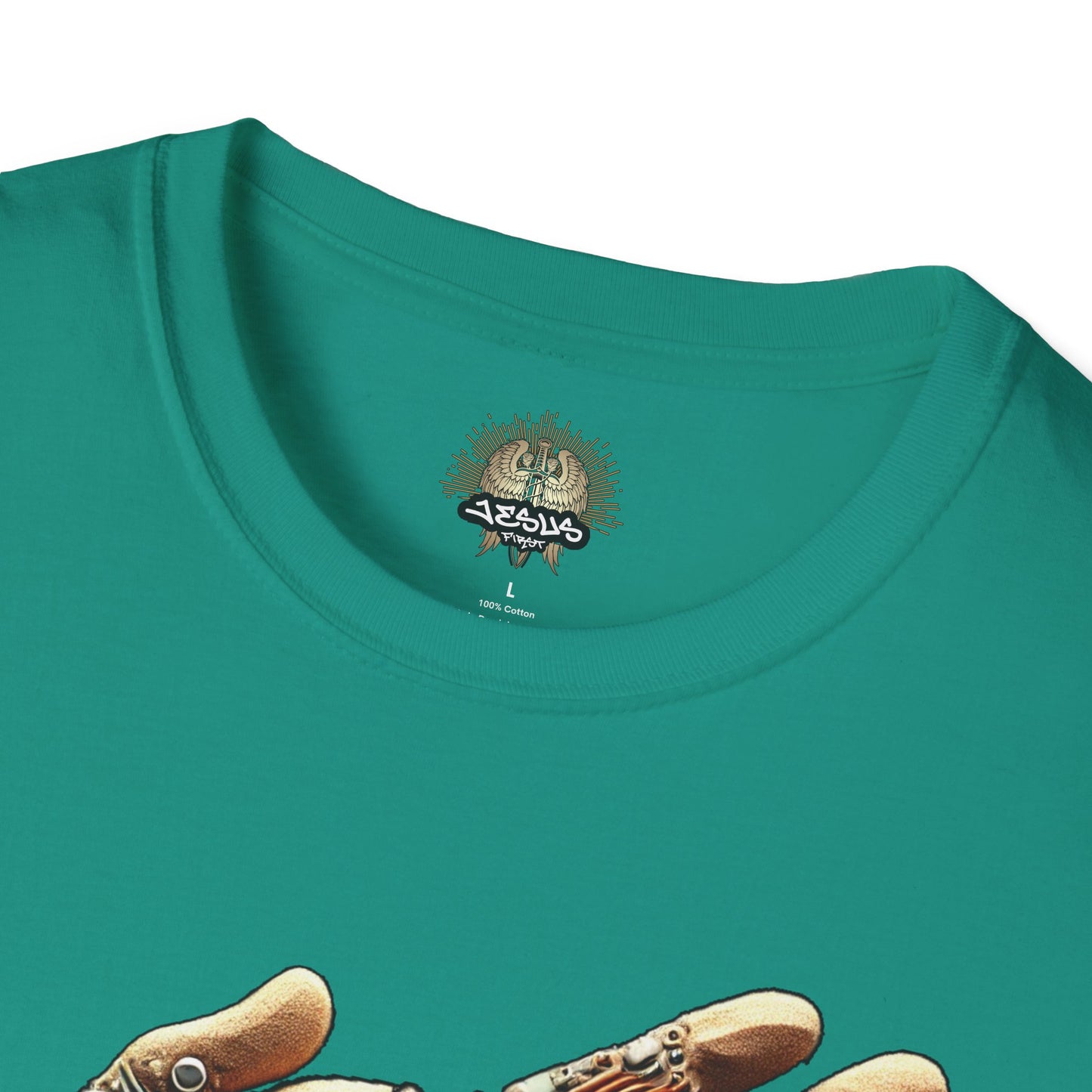 Vintage Robotic Hand Dollar Sign Unisex Softstyle T-Shirt