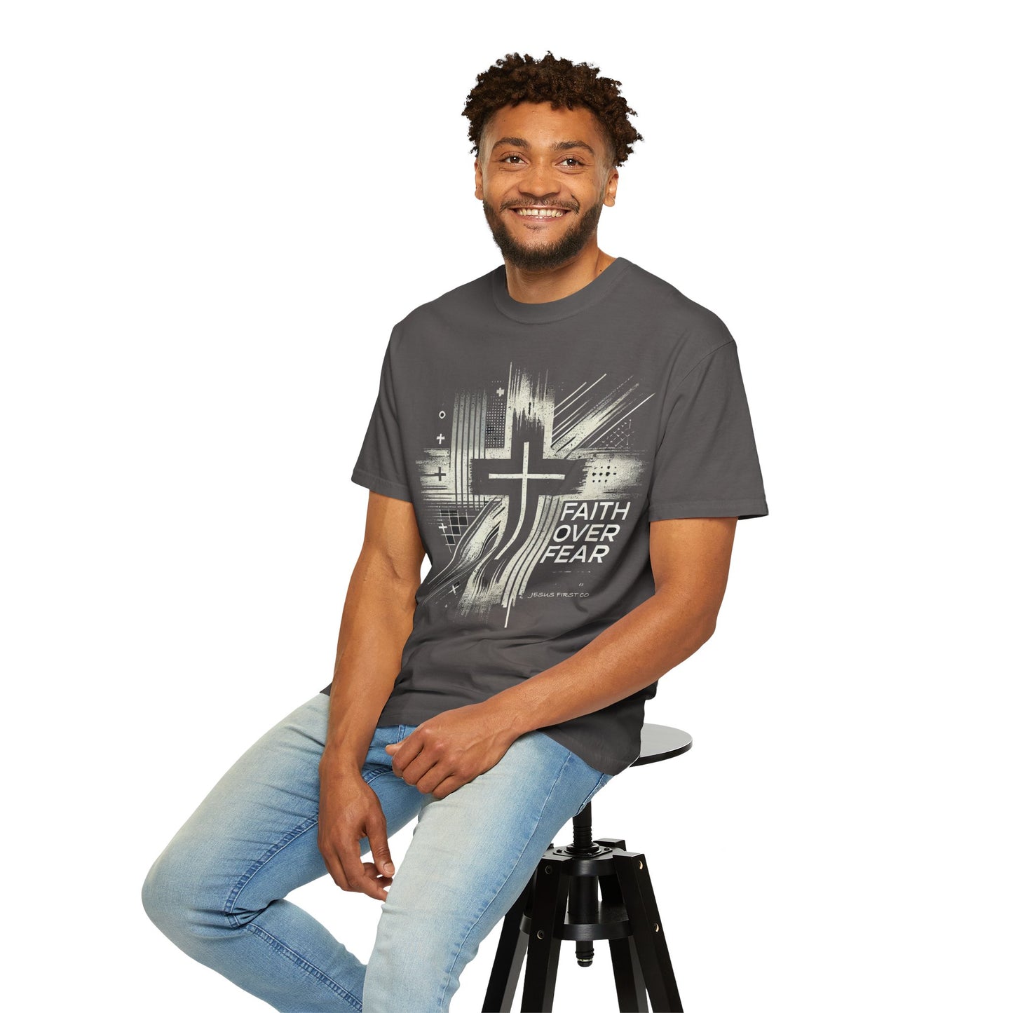 Faith Over Fear Unisex Garment-Dyed T-Shirt