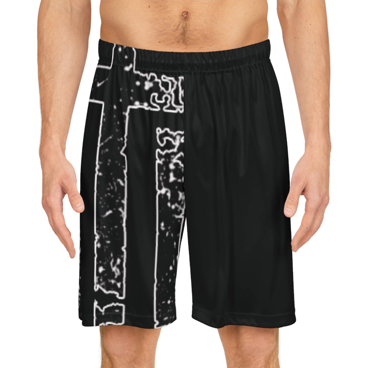 Basketball Shorts with Flag/Cross