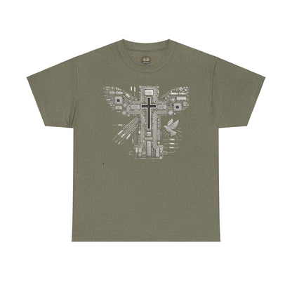 Unisex Heavy Cotton Tee - Circuit Cross