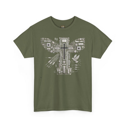 Unisex Heavy Cotton Tee - Circuit Cross