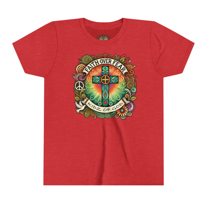 Faith Over Fear Youth Short Sleeve Tee - Kidz of God T-Shirt
