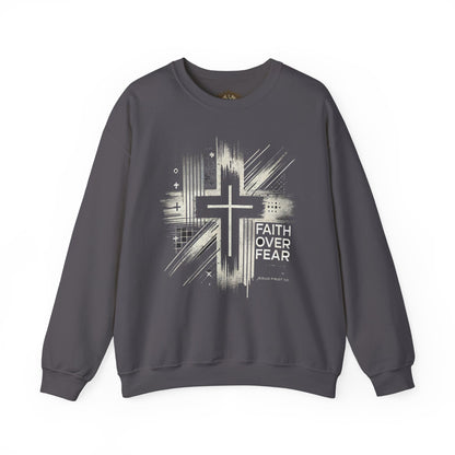 Jesus Graphic Crewneck Sweatshirt for Faith Enthusiasts