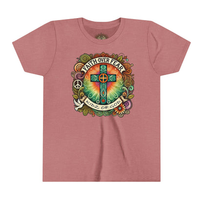 Faith Over Fear Youth Short Sleeve Tee - Kidz of God T-Shirt