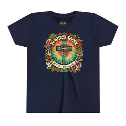 Faith Over Fear Youth Short Sleeve Tee - Kidz of God T-Shirt