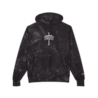 Embroidered Hoodie  'Trust' Gothic Cross