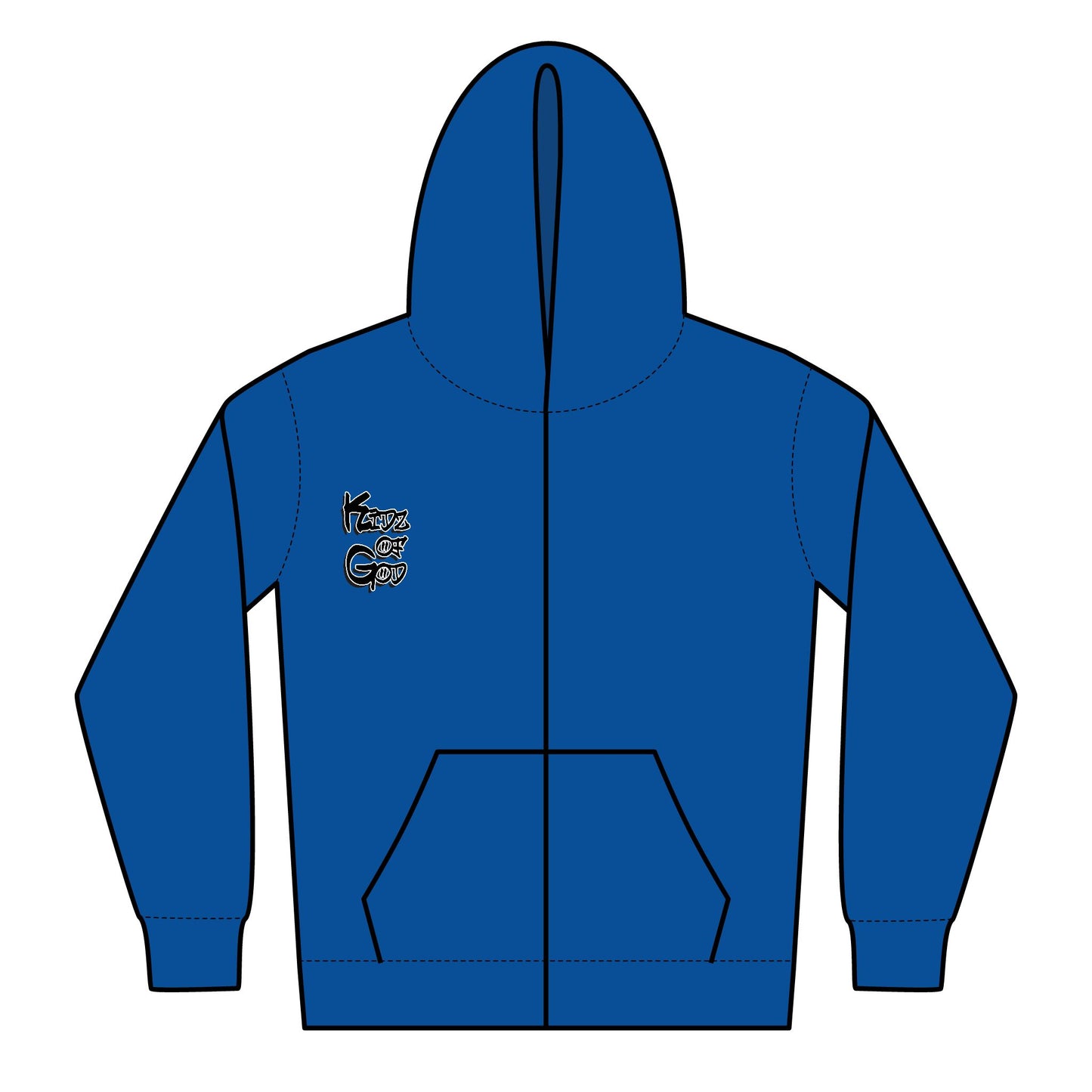 Kidz of god Zipped Hoodie - Faith Over Fear Design