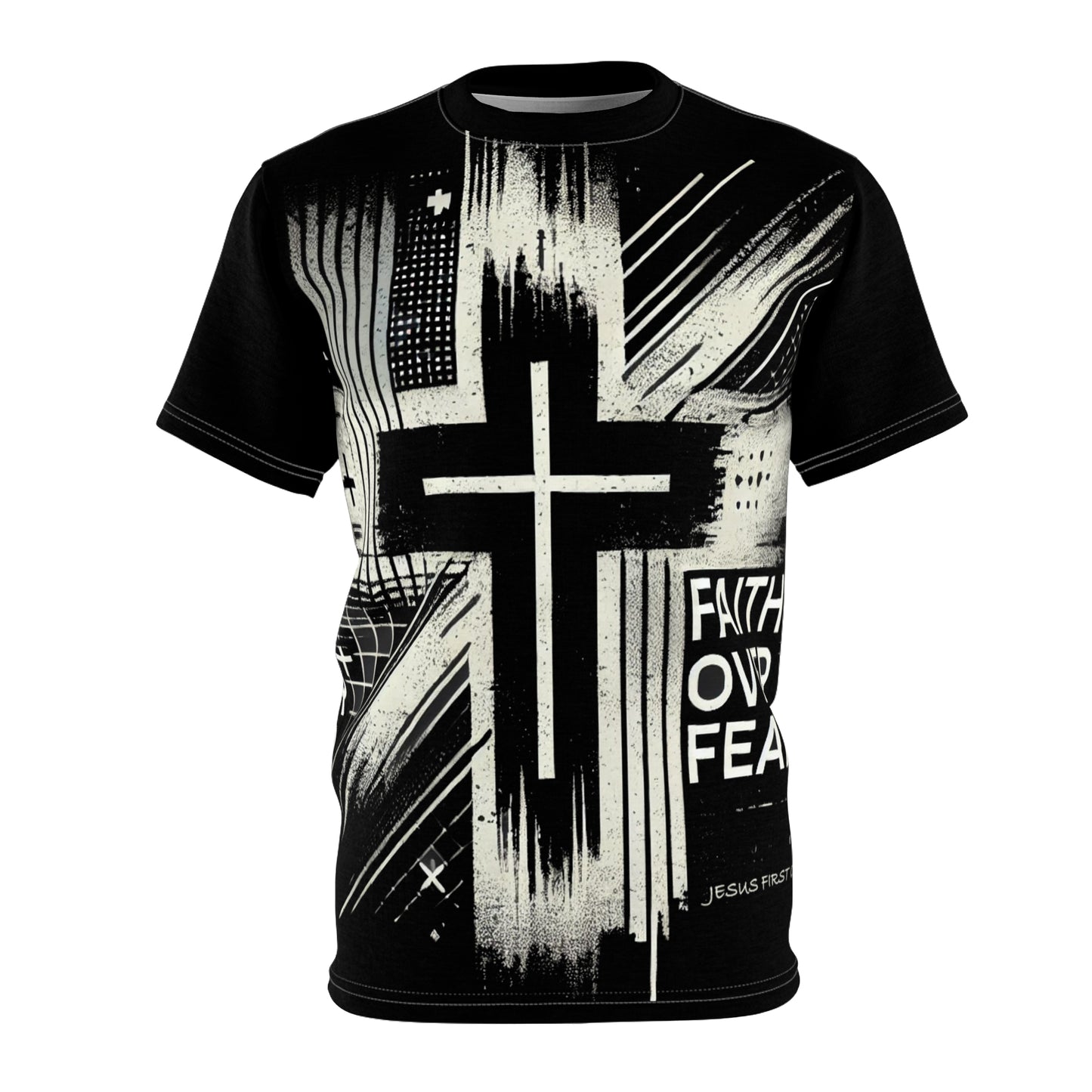Faith Over Fear Unisex Cut & Sew Tee - Inspirational Christian T-Shirt