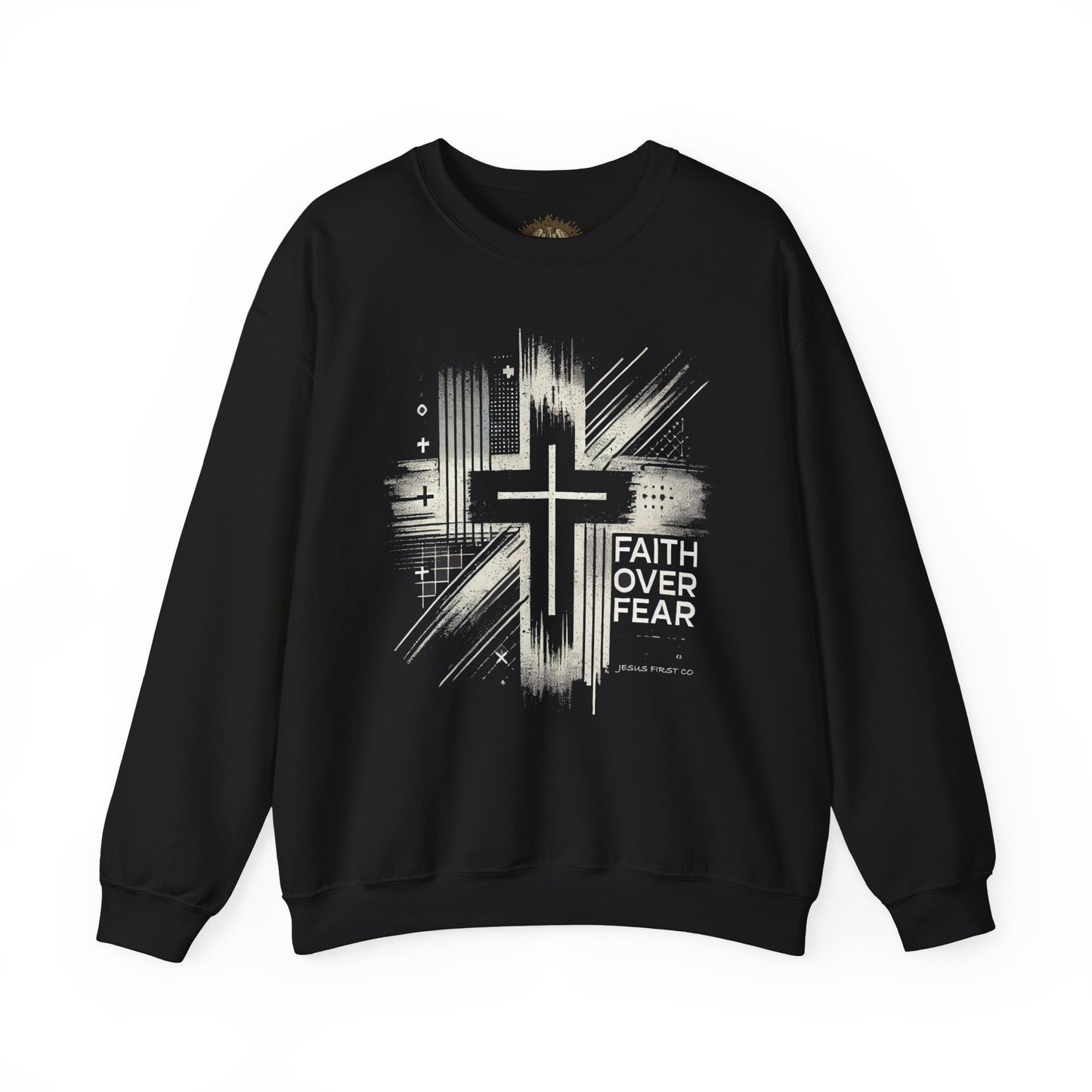 Jesus Graphic Crewneck Sweatshirt for Faith Enthusiasts