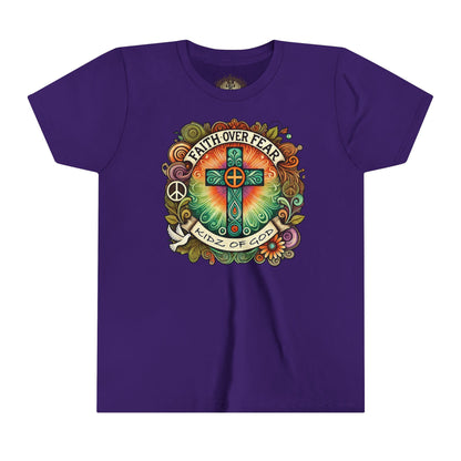 Faith Over Fear Youth Short Sleeve Tee - Kidz of God T-Shirt