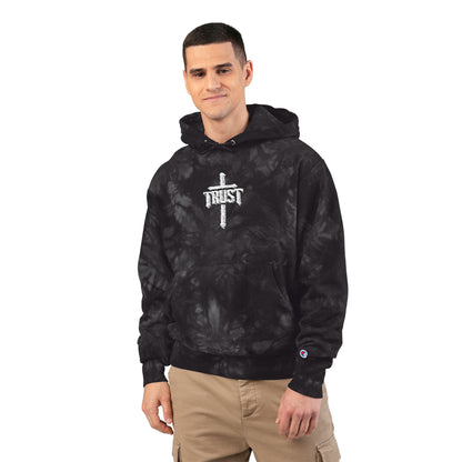 Embroidered Hoodie  'Trust' Gothic Cross