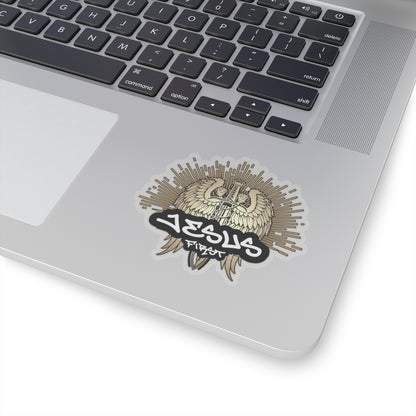 Jesus First Sticker | Faith-Inspired Vinyl Decals for Personalization