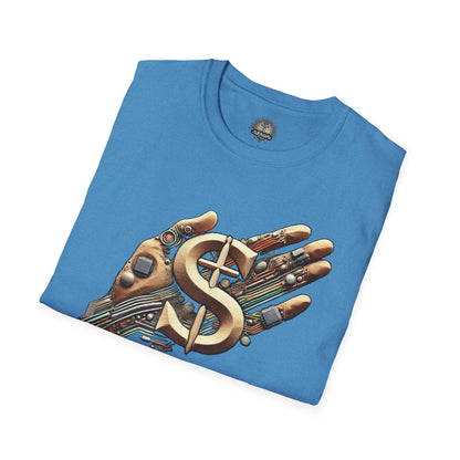 Vintage Robotic Hand Dollar Sign Unisex Softstyle T-Shirt